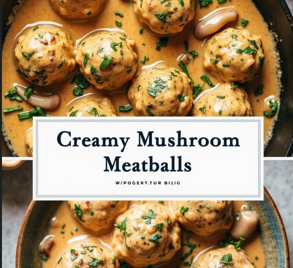 Creamy Mushroom Chicken Meatballs