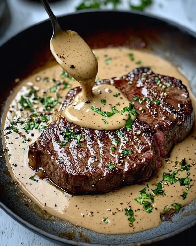 Creamy Peppercorn Steak Recipe