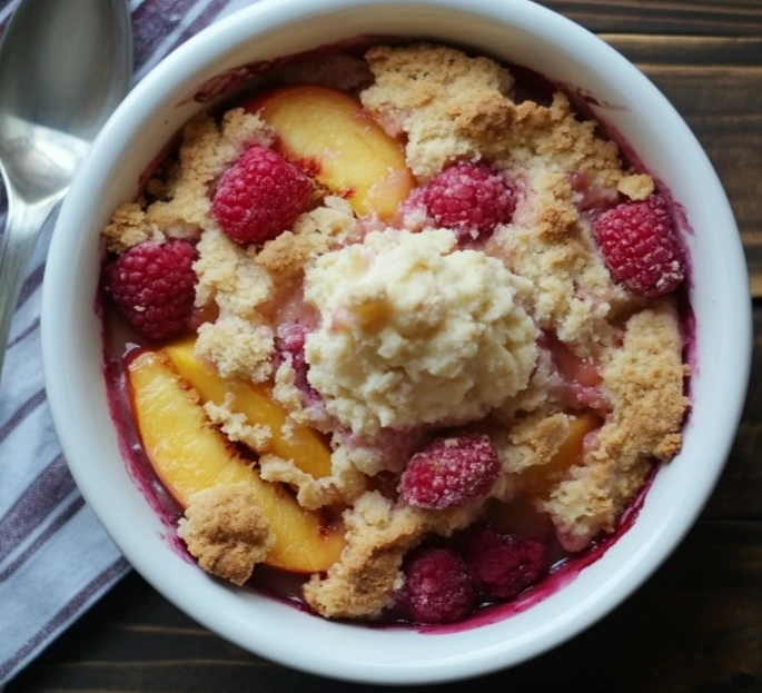 Easy Peach and Raspberry Cobbler – A Summer Dessert Favorite