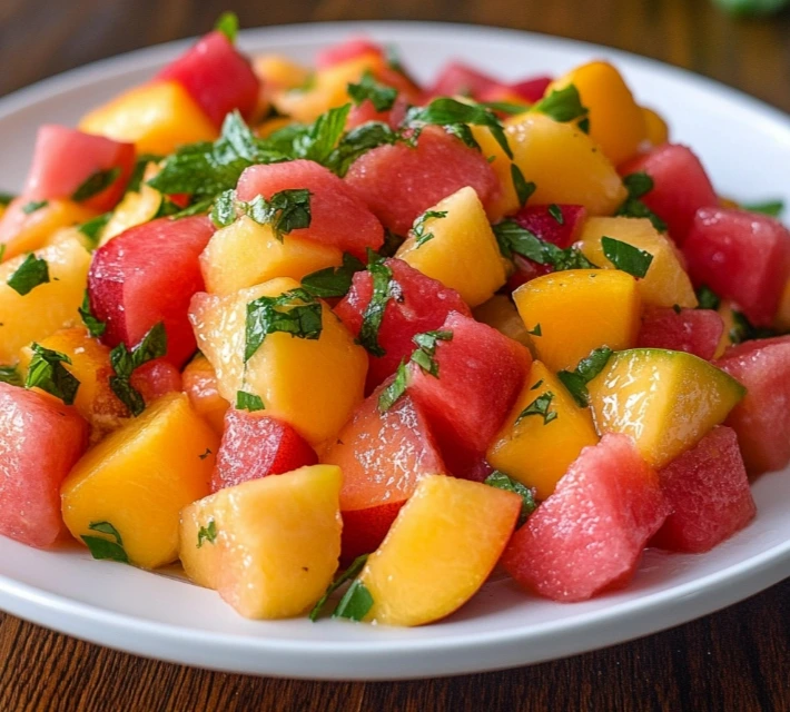 Peach Watermelon Salad