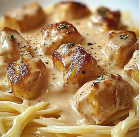 Creamy Garlic Chicken with Pasta – Easy and Flavorful Dinner