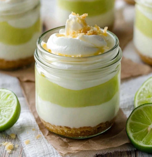 No-Bake Key Lime Cheesecake Jars – refreshing summer desserts in mason jars