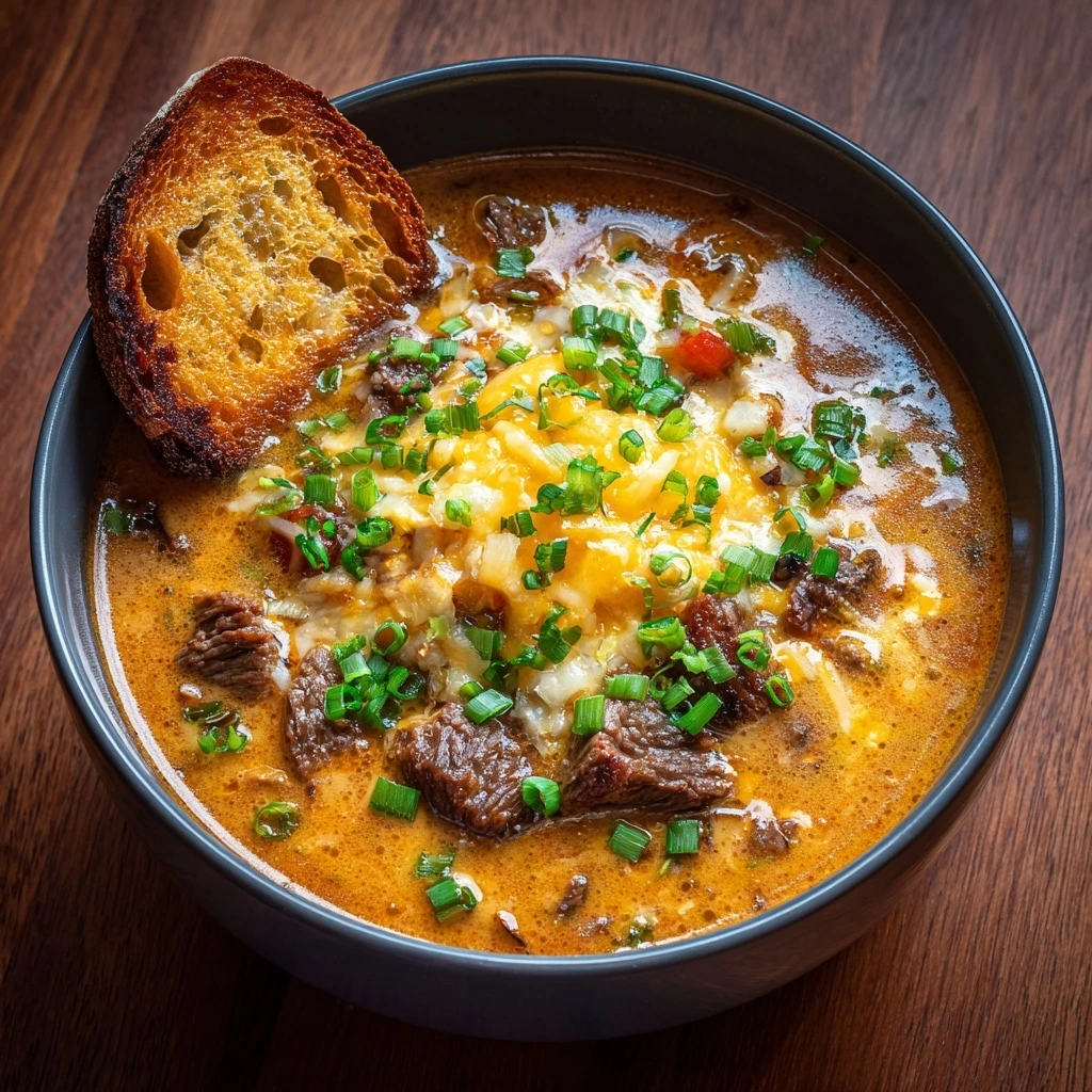 Cheesy Steak Soup