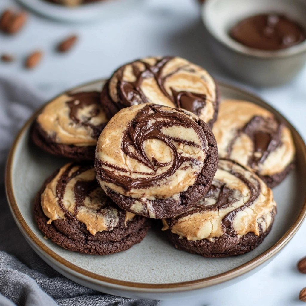 Peanut Butter Brownie Swirl Cookies