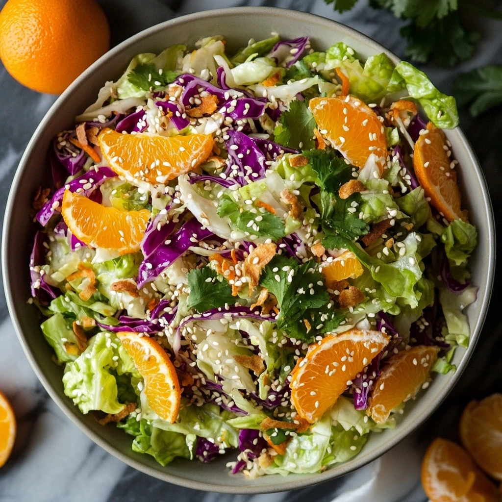Sesame Orange Napa Cabbage Salad