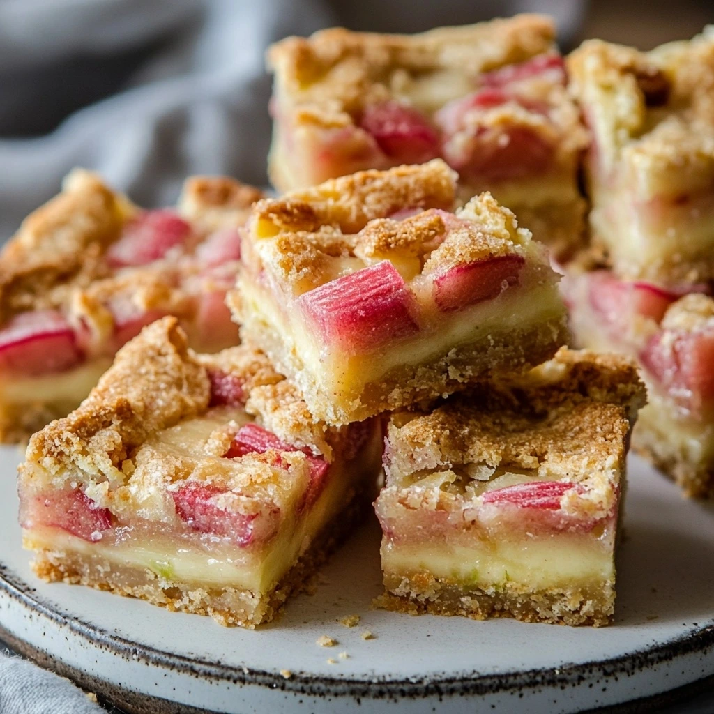 Rhubarb Custard Bars