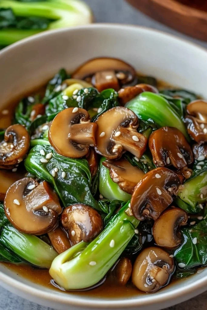 Stir-Fried Bok Choy with Mushrooms