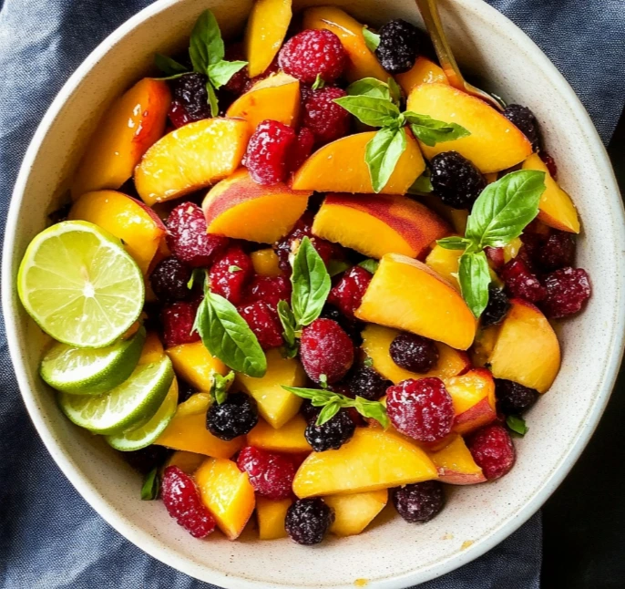 Peach Berry Fruit Salad