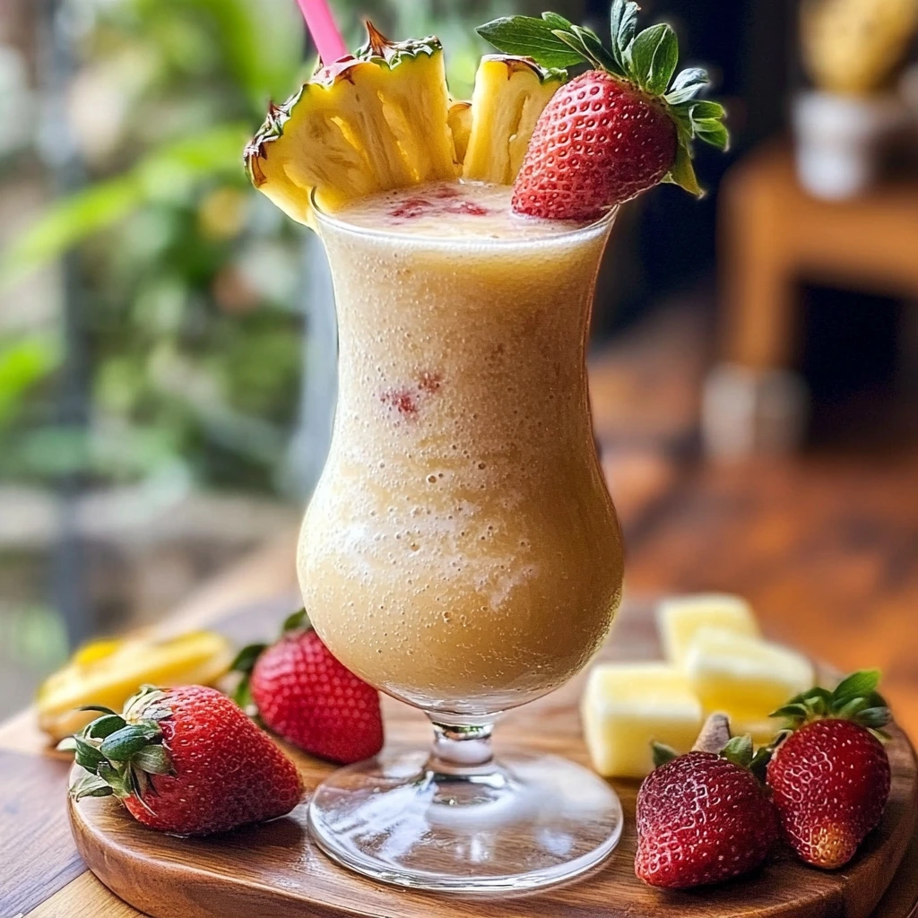 Refreshing Virgin Strawberry Pina Colada Recipe
