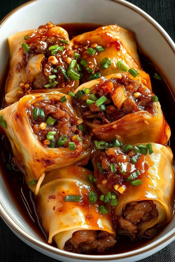 Spicy Beef Chili Oil Noodle Rolls