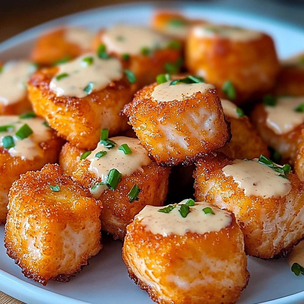 Pan-Seared Salmon Bites with Creamy Mustard Dill Sauce
