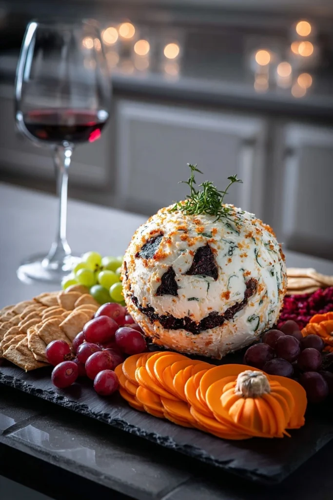 Skellington Cheese Ball Appetizer