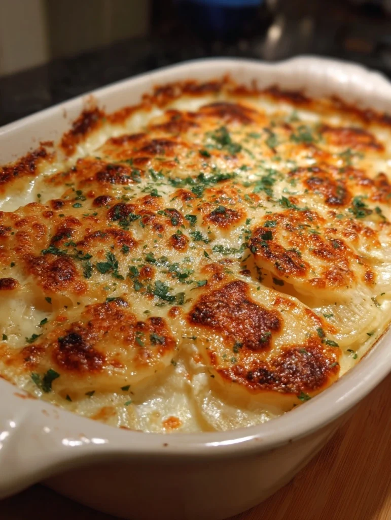 Cheesy Garlic Potatoes Gratin