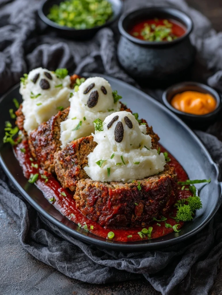 Halloween Dinner Ideas: Mummy Meatloaf & Ghost Potatoes