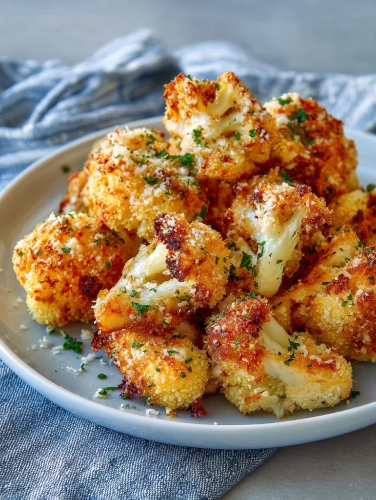 Air Fryer Crispy Parmesan Cauliflower