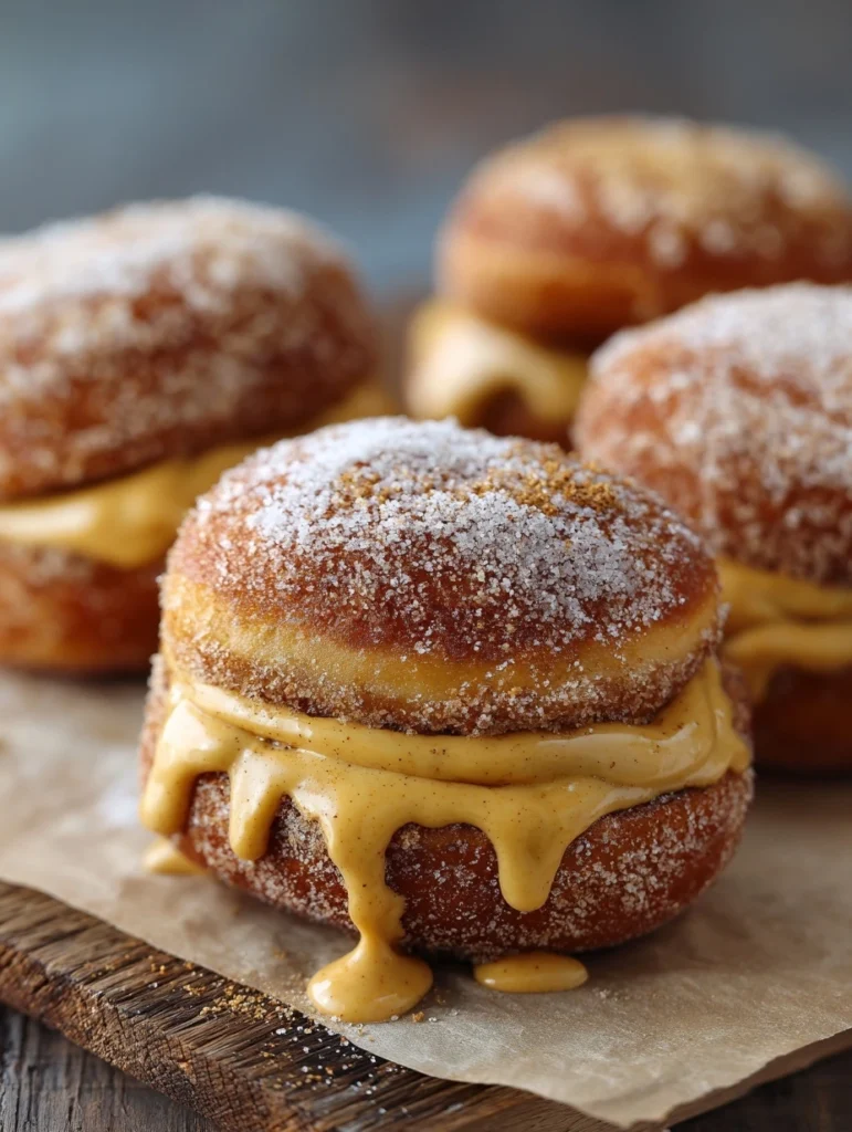 Pumpkin Cheesecake Brioche Doughnuts