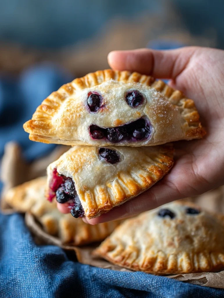 Vegan Blueberry Ghost Hand Pies