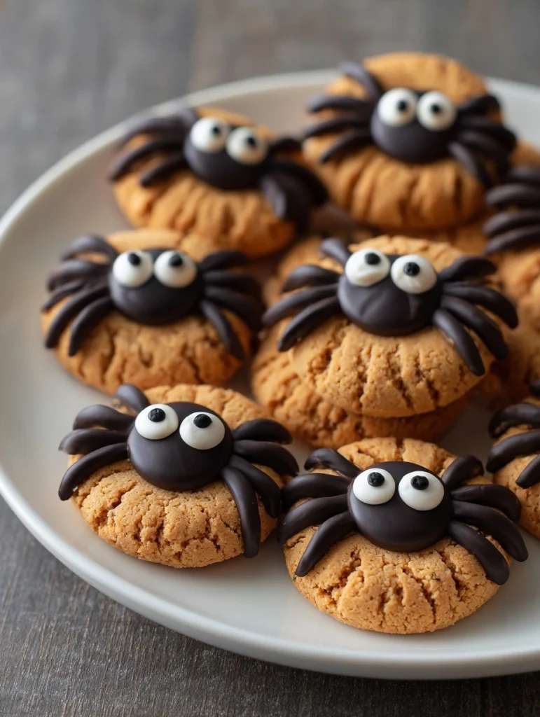 Easy Peanut Butter Spider Cookies