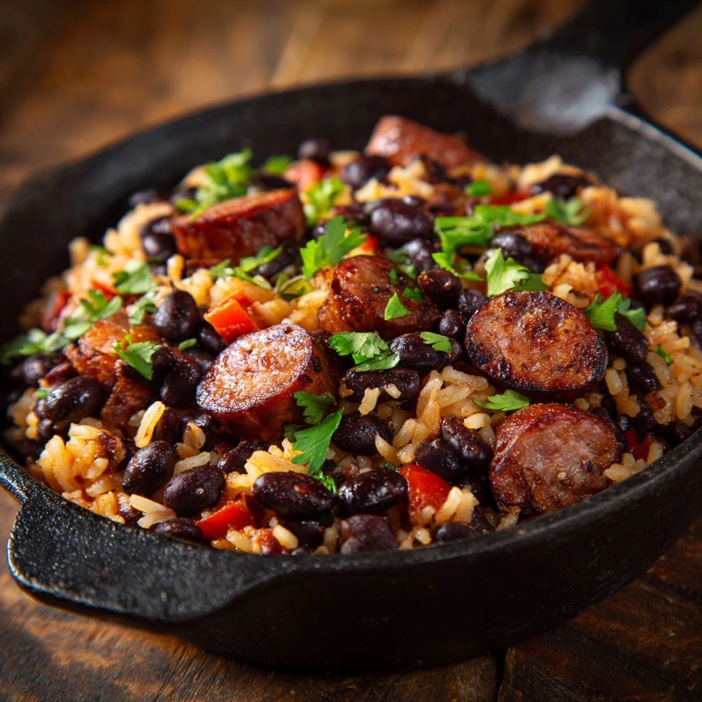 Black Beans and Rice with Sausage