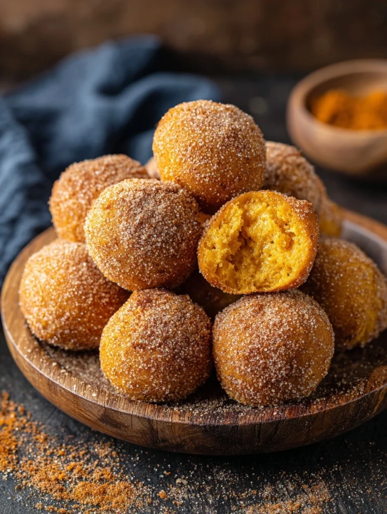 Cozy Fall Desserts: Easy Pumpkin Spice Donut Holes (Baked or Airfryer Recipe)