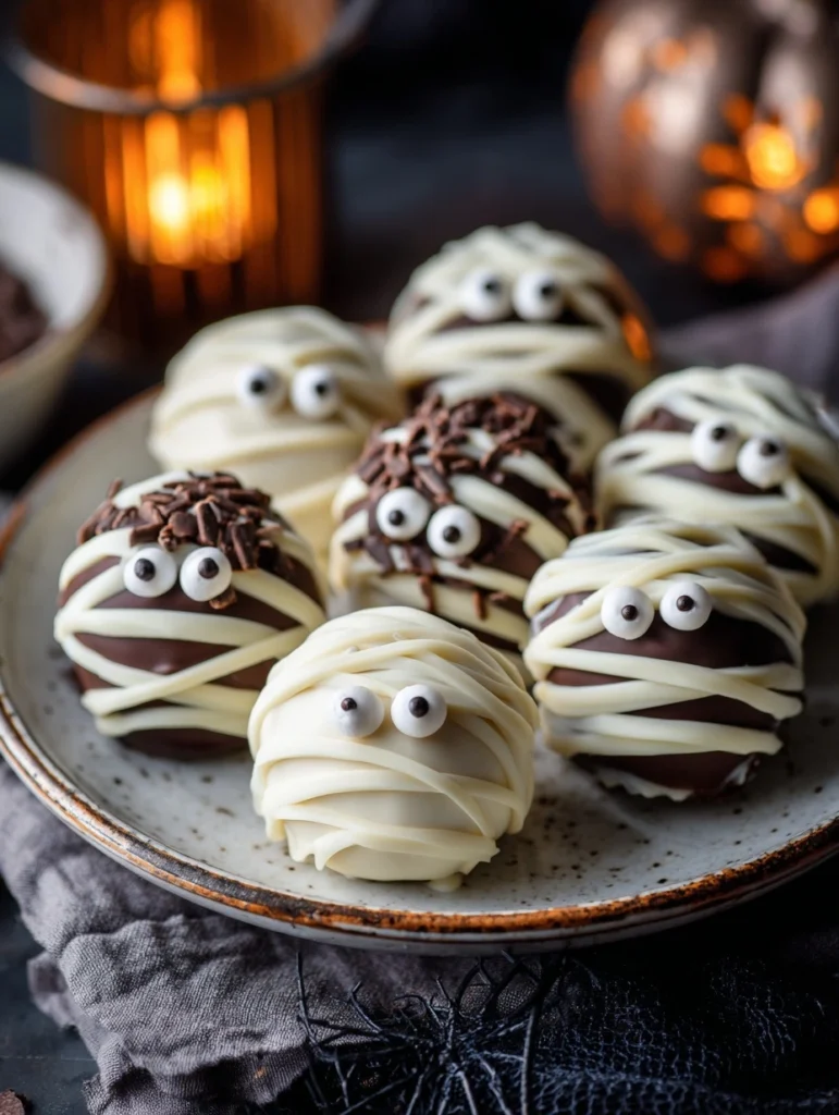 Easy Halloween Desserts – Mummy Oreo Truffles Recipe