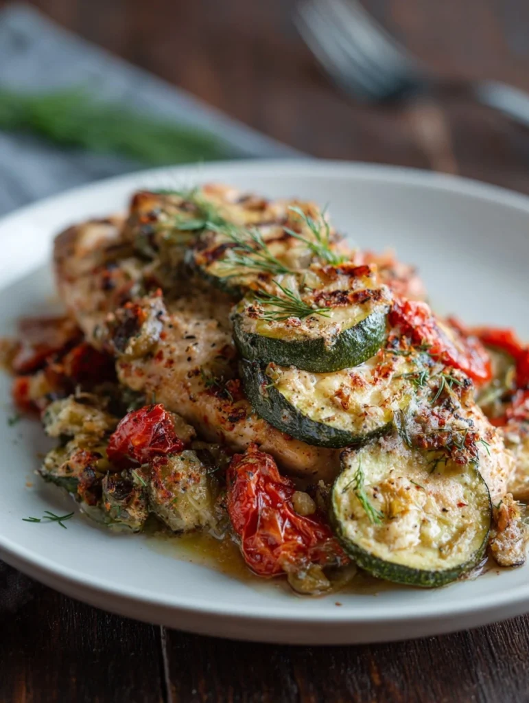 Mediterranean Chicken Zucchini Bake – Healthy & Easy Mediterranean Dinner Recipe