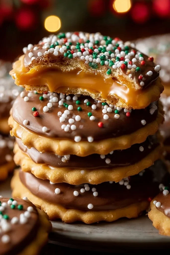 Irresistible Caramel Ritz Cracker Christmas Cookies for Festive Delight