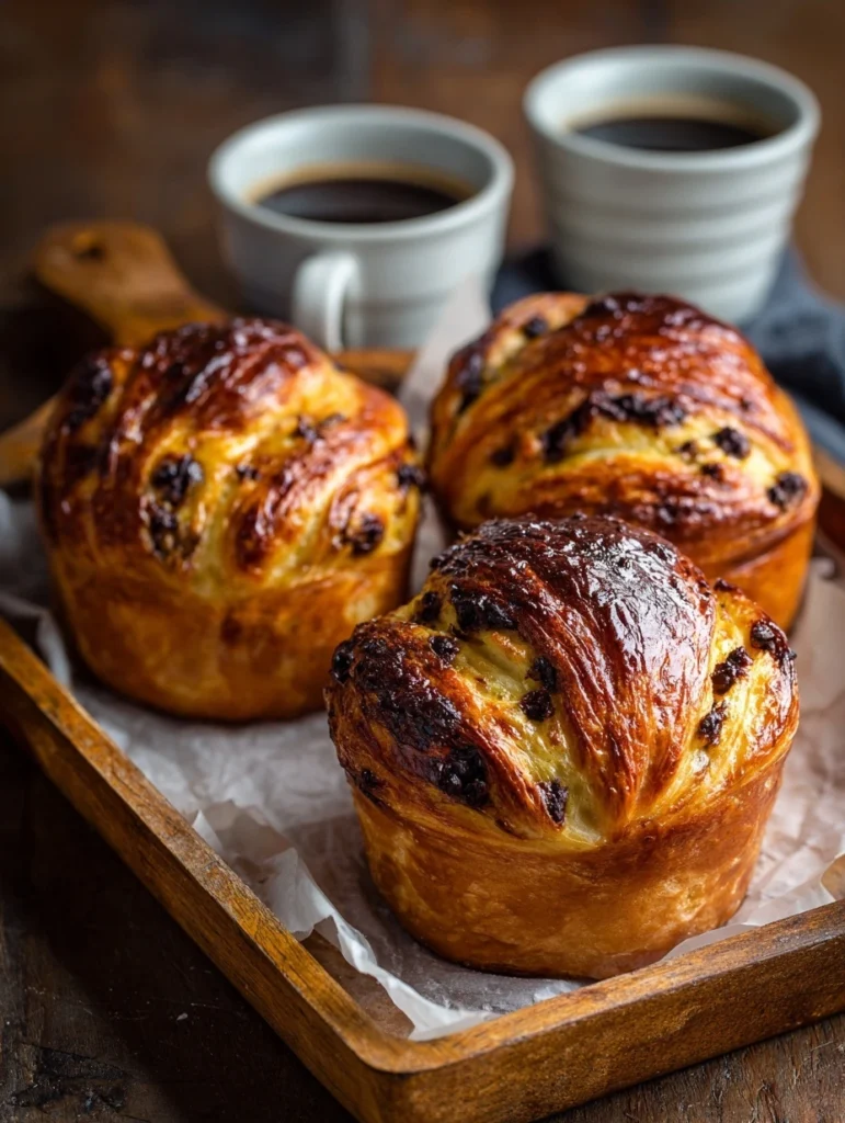 Breakfast Ideas: Chocolate Chip Vanilla Custard Brioches