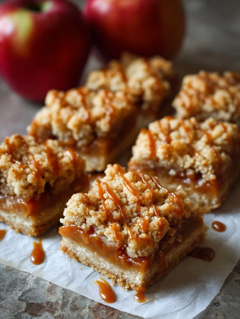 Pumpkin Fall Desserts: Caramel Apple Crumble Bars Everyone