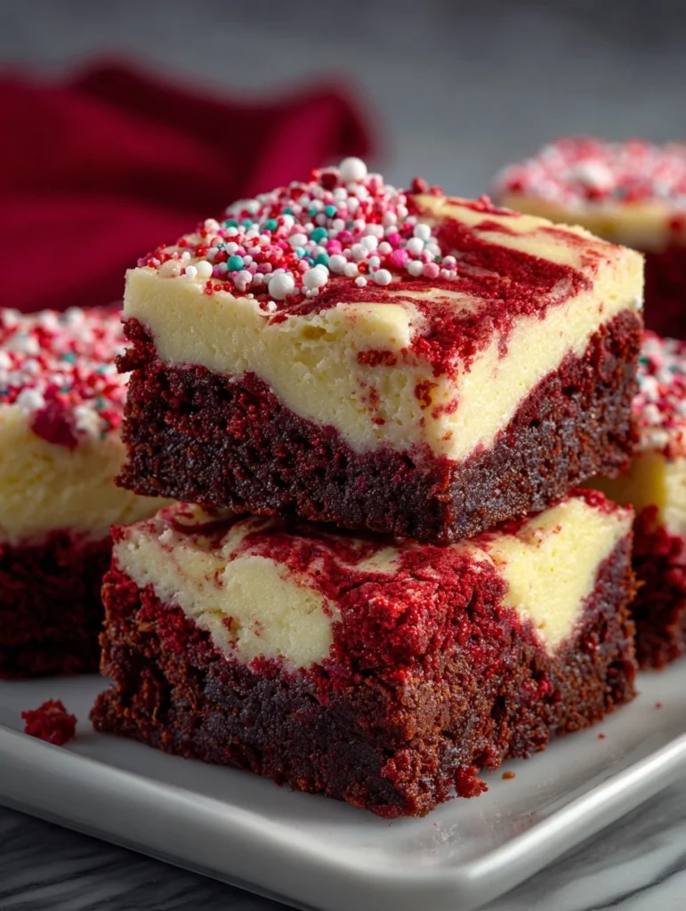 Thanksgiving Recipes Fall Recipes – Red Velvet Cheesecake Brownies