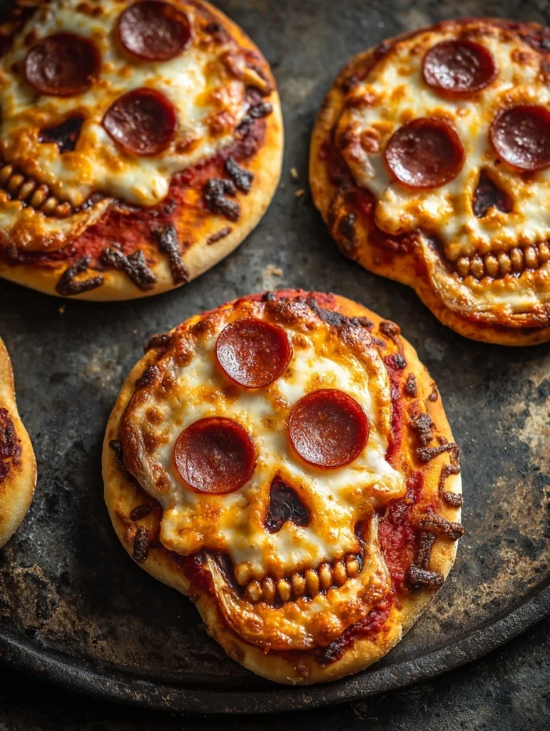 Halloween Skull Mini Pizza