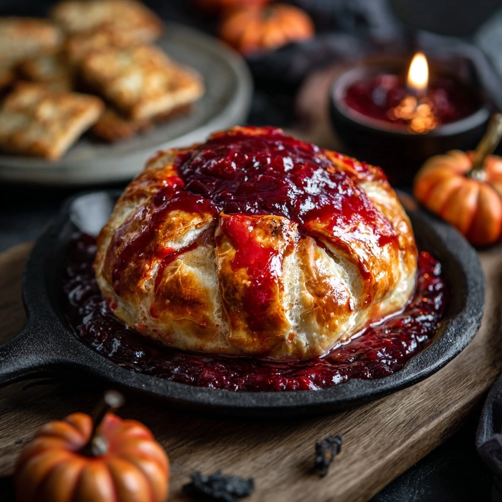 Halloween red Baked Brie