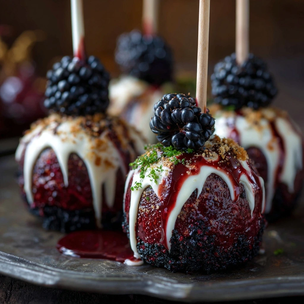 Forbidden Forest Blackberry Cheesecake Pops