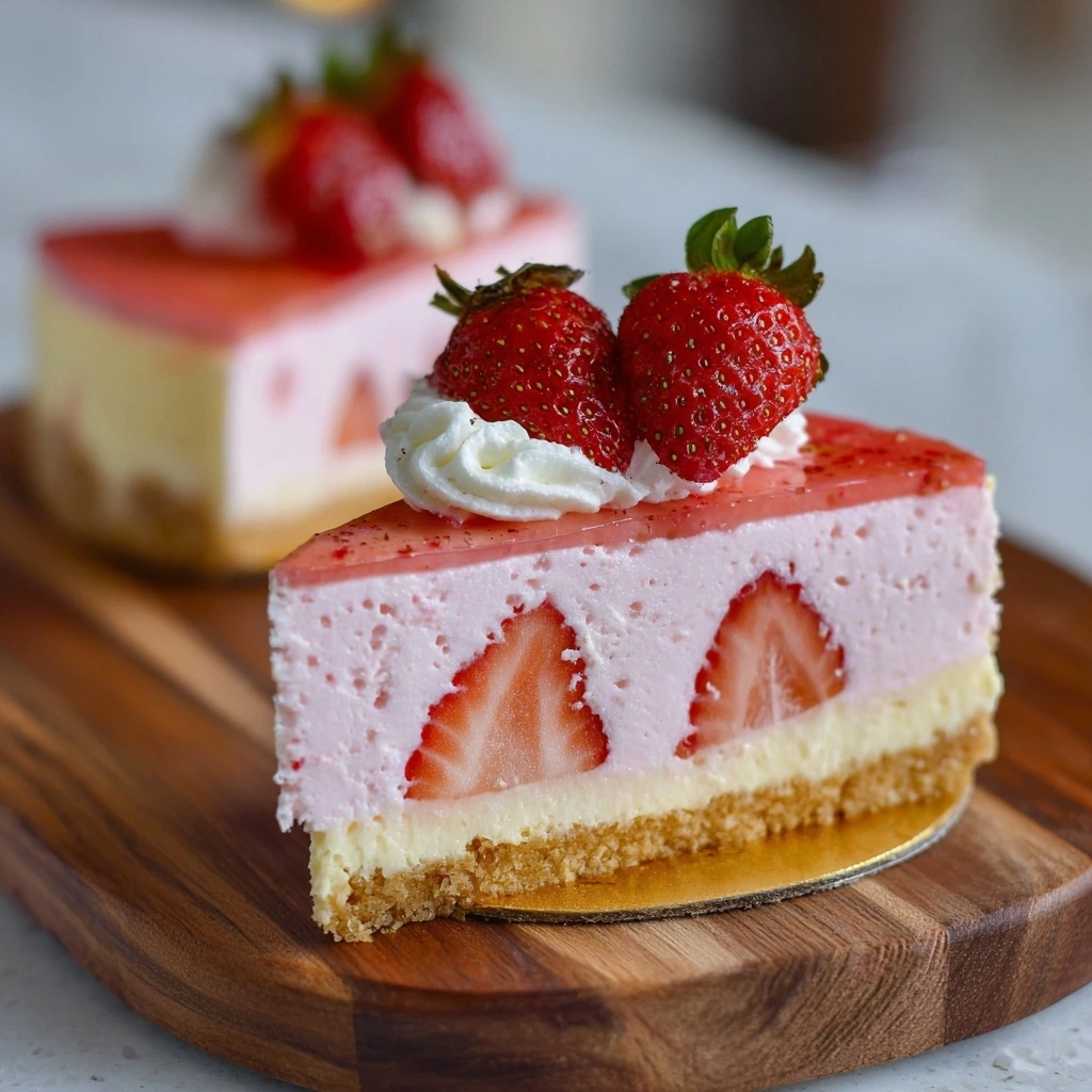 Velvet Strawberry Cheesecake
