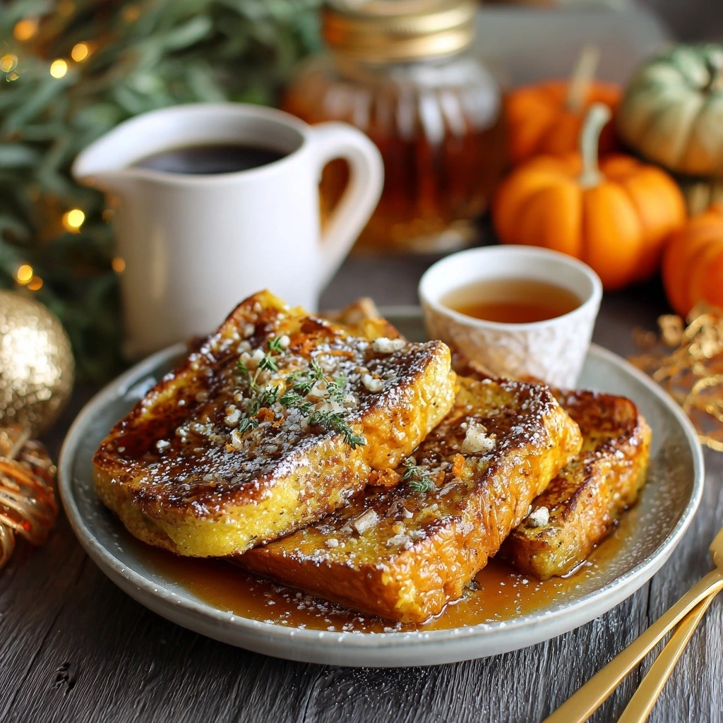 Fall Pumpkin French Toast Breakfast