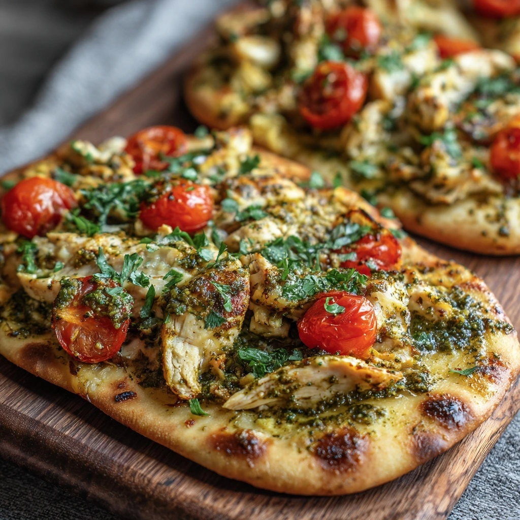 Pesto Chicken Flatbread An Easy Dinner
