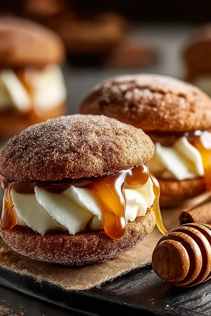 Apple Cider Whoopie Pie Cookies with Caramel